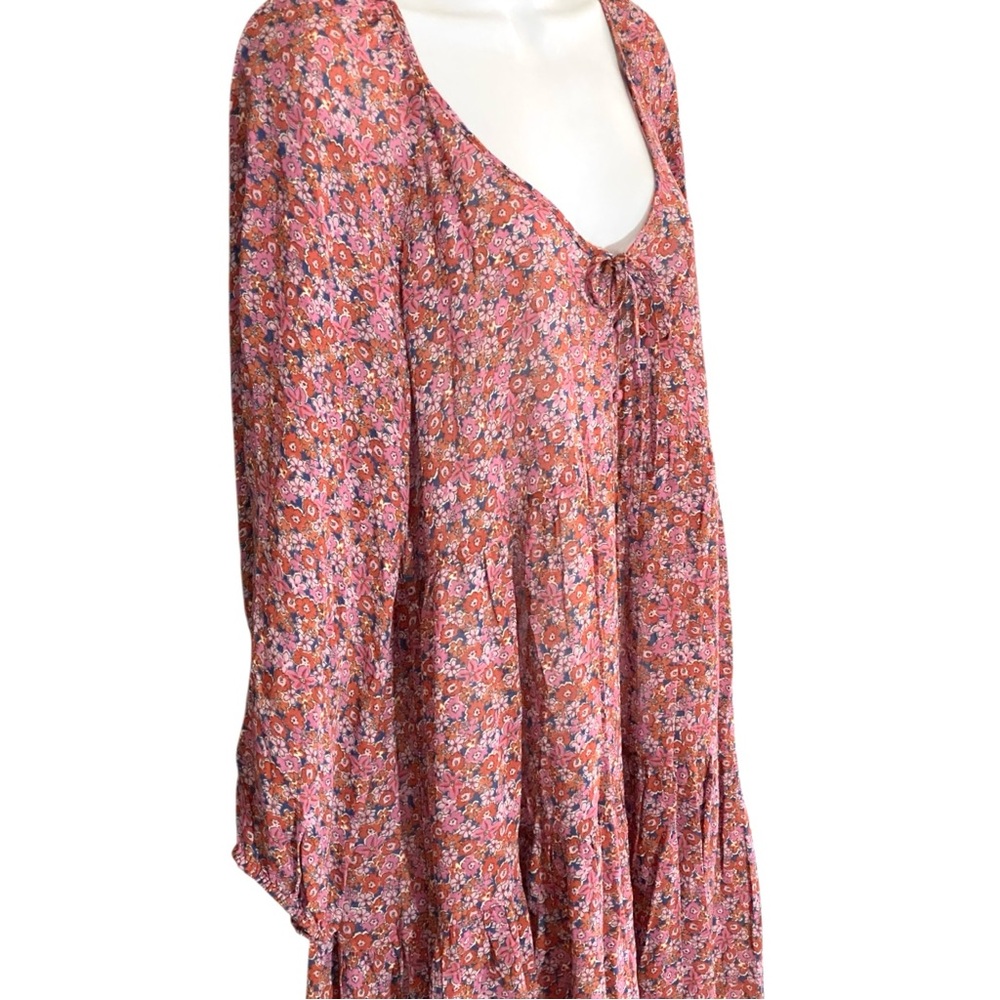 Sanctuary Cottagecore Dress Pink Babydoll M Ditsy Floral Boho Hippie Peasant - Picture 4 of 9